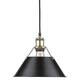Option Aged Brass with Black Shades