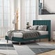 preview thumbnail 67 of 145, Alazyhome Upholstered Platform Bed Frame Green - Twin