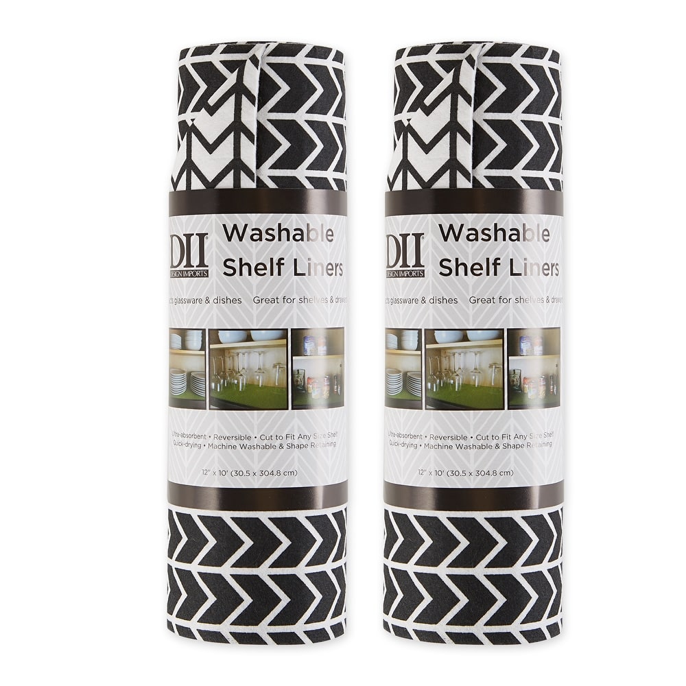 DII Grey Lattice Shelf Liner (Set of 2)