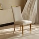 preview thumbnail 49 of 48, White Velvet Dining Chairs with Hammered Finish Metal Legs