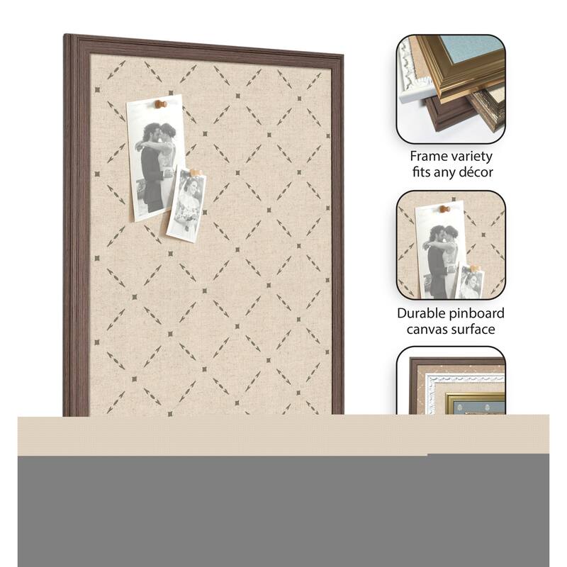 Kate and Laurel Pinboard Green Lattice Print