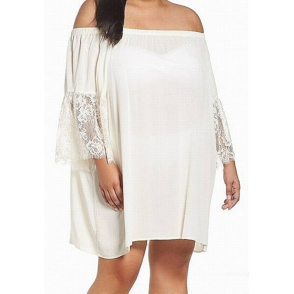Shop Chelsea28 Off Shoulder Floral Lace Plus Shift Dress Free