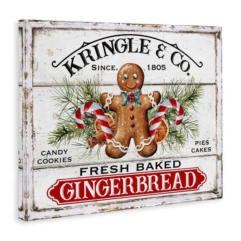 Stupell Fresh Gingerbread Cookies Canvas Wall Art Design By Creatif Belle