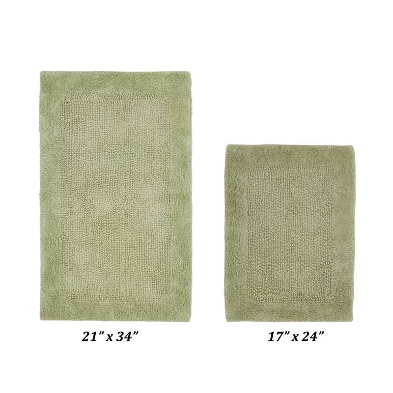 Better Trends Bath Rugs Set 100% Cotton Tufted Soft Water Absorbent Bathroom Rug for Shower, Sink Bath Mats Edge Collection