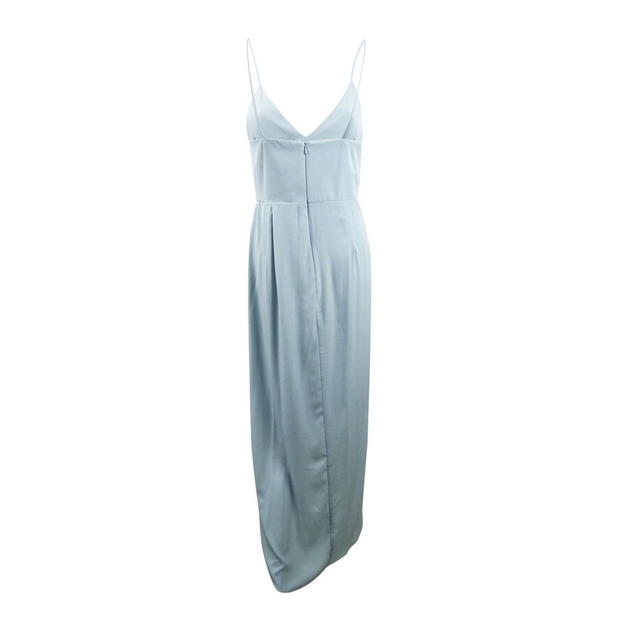 Shop Xscape Women S Midi Wrap Dress 10 Dusty Blue Dusty Blue