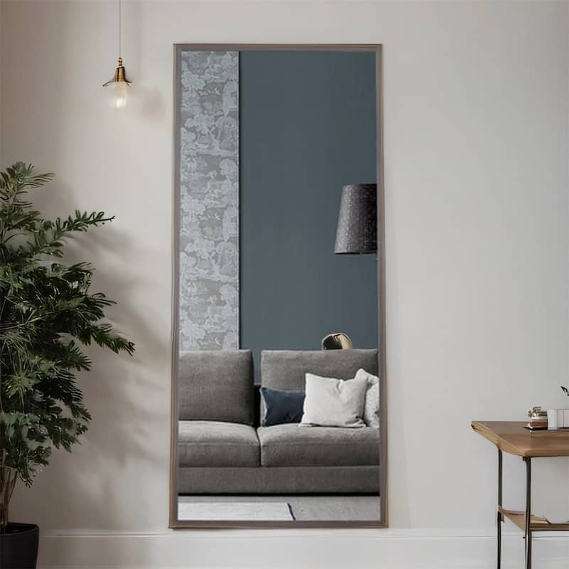 71" Wood Frame Full Length Mirror,Dressing Mirror - Gray