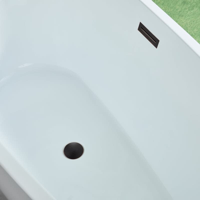 Vanity Art 59" Acrylic Freestanding Soaking Bathtub