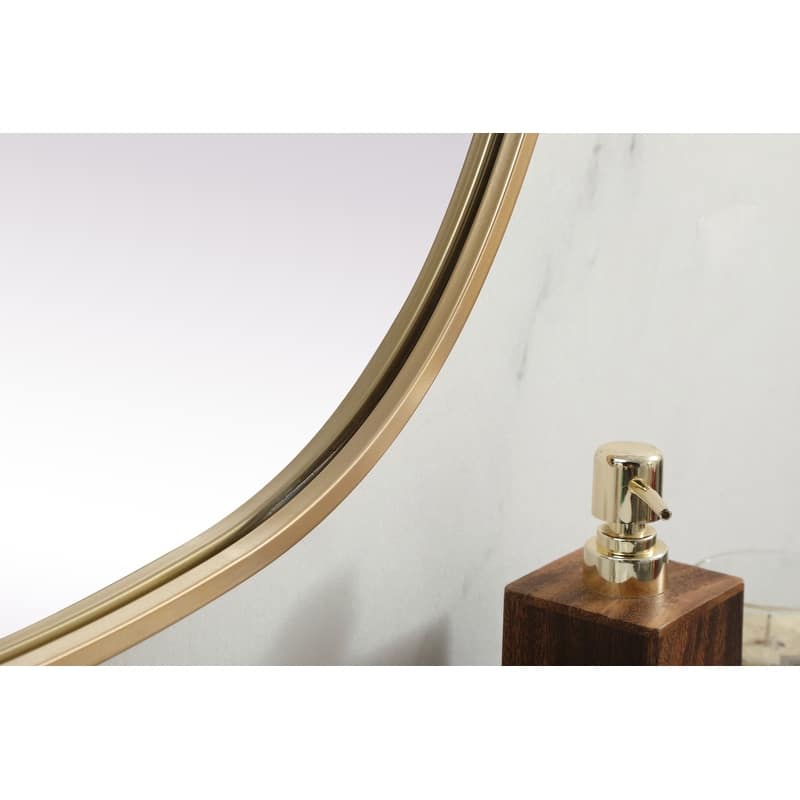 Indigo Home Metal Frame Oval Mirror 27x40 Inch