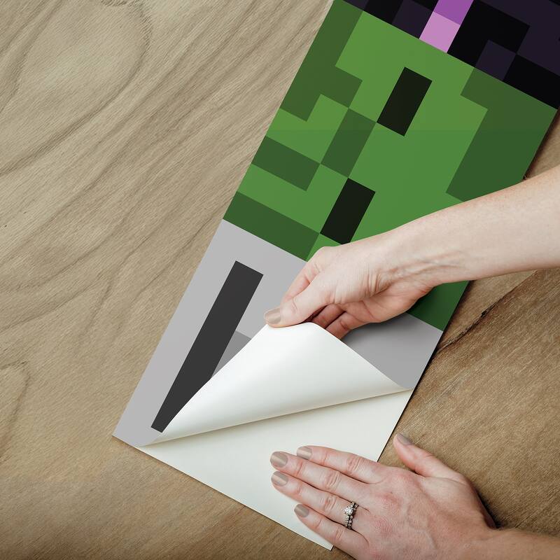 RoomMates Minecraft Hostile Mobs Peel and Stick Border