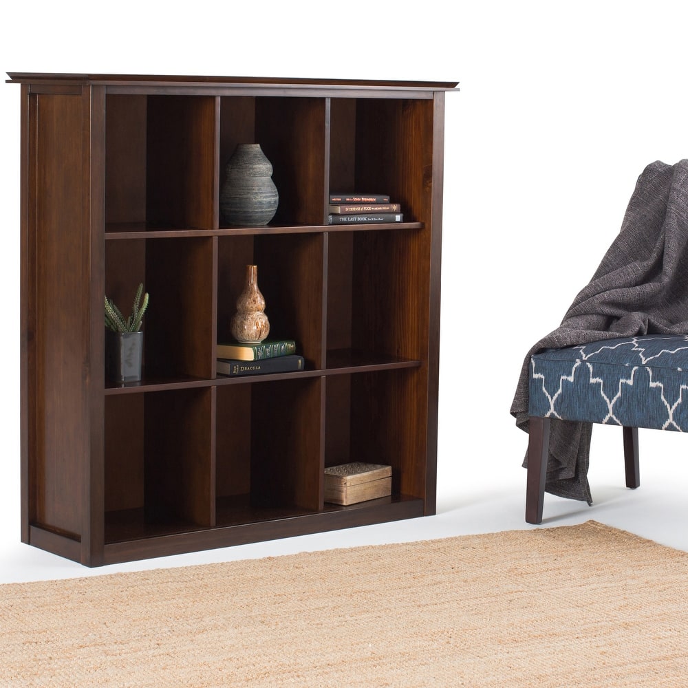 WYNDENHALL Stratford Wood Transitional 9-cube Bookcase - 43.2"w x 15"d x 44.6" h