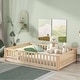 preview thumbnail 37 of 92, Modern Floor Platform Bed with Fence and Door