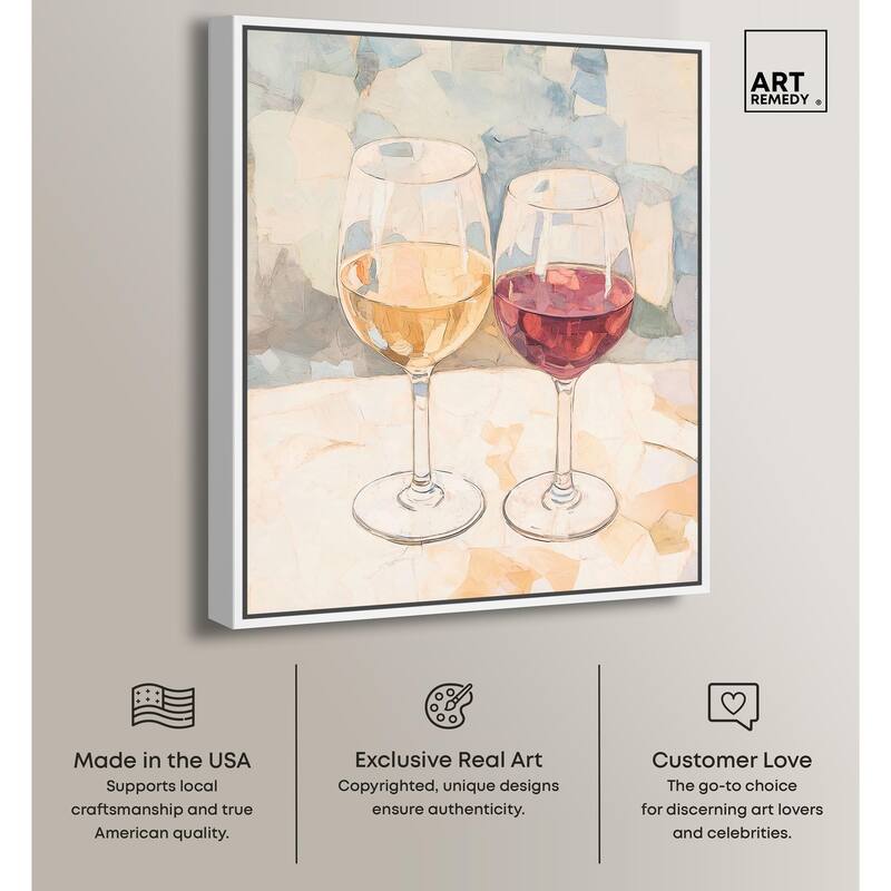 Wine Duo Canvas by Art Remedy
