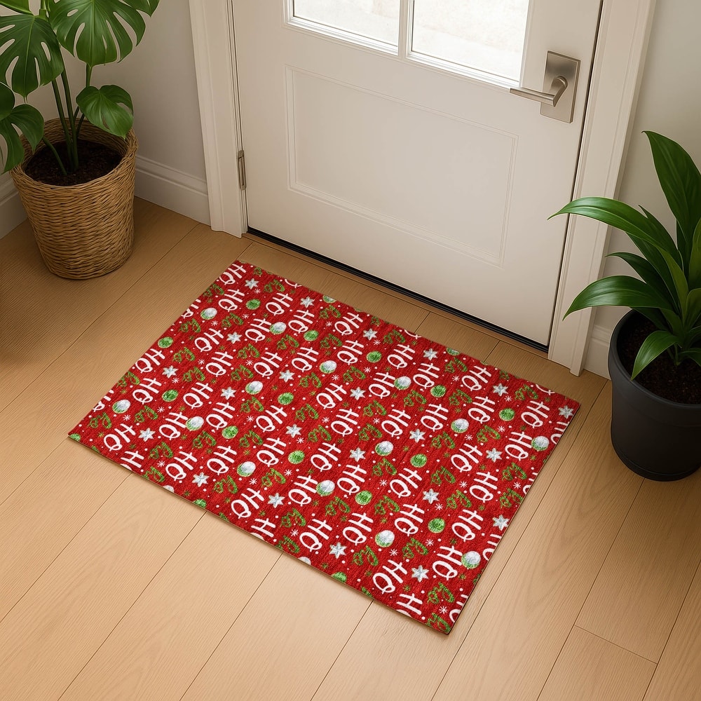 Premium Washable Super Soft Christmas Ho Ho Mayfield Rug