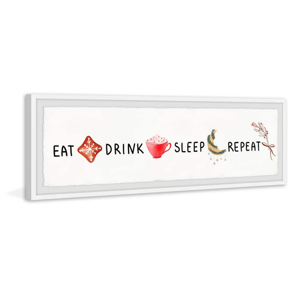 'Eat Drink and Sleep' Framed Painting Print