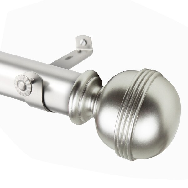 Hermosa Home Julian 1 5 Non Telescoping Decorative Window Hermosa Home Julian 1 5 Non Telescoping Decorative Window Curtain Rod 18 Ft Satin Nickel Free Shipping Today 27188632