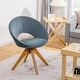 preview thumbnail 38 of 42, Costway Mid Century Modern Swivel Accent Chair Fabric Armchair Velvet - 27'' x 22'' x 32.5''