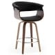preview thumbnail 103 of 186, 26"/29" Faux Leather Swivel Bar Stools, Wood Counter Stool Black - Counter Height