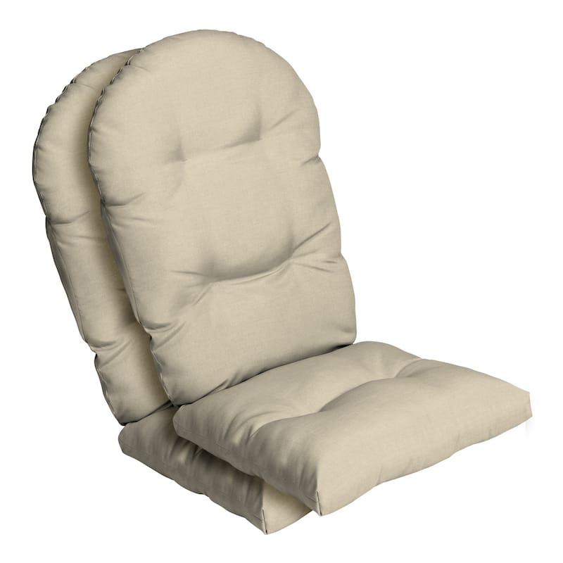 ARDEN Outdoor Plush Modern Tufted Adirondack Cushion, Set of 2, 20 x 18 - Tan Leala