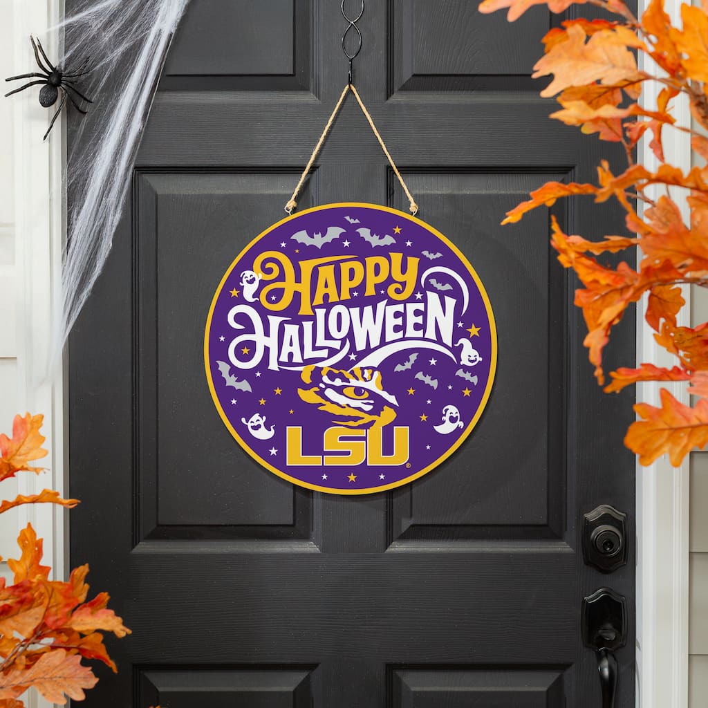 Louisiana State University 18" x 18" Halloween Door Décor Wall Sign
