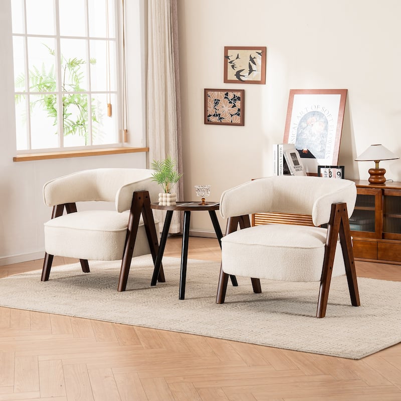 Accent Arm Chair Single Fabric Living Room Chair 27.56" W x 23.62" D x 27.95" H