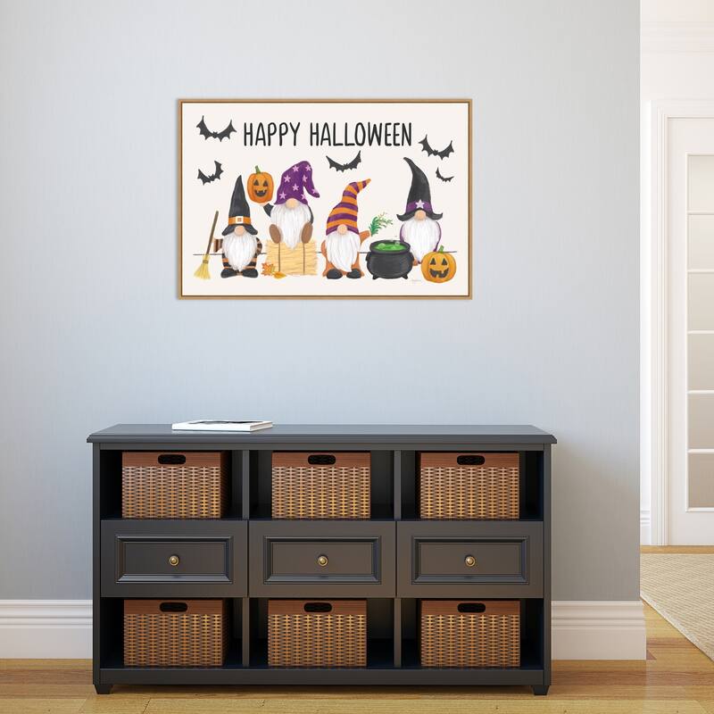 Halloween Gnomes I by Mary Urban Canvas Art Framed - Sylvie Maple