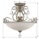 preview thumbnail 4 of 3, Ashton 3 Light Hand Cut Crystal Silver Ceiling Mount - 16.5'' W x 16.25'' H