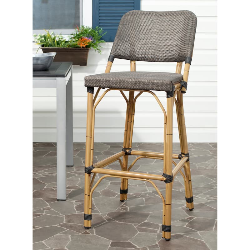 SAFAVIEH Janyce 30-inch Bar Stool - 17" x 20" x 41.3" - 17Wx20Dx41H - Brown