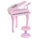 preview thumbnail 1 of 7, Qaba 37-Key Kids Toy Keyboard Piano Musical Electronic Instrument Grand Piano with Microphone, Stool, MP3 - Pink Pink