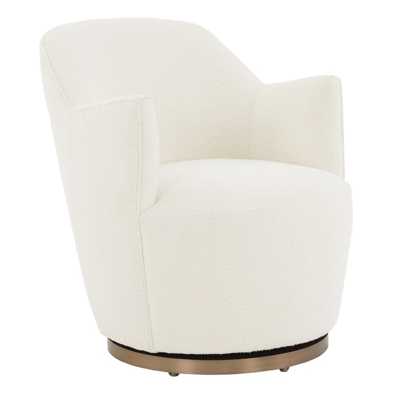 SAFAVIEH Couture Nver Swivel Accent Chair - 26 In. W x 32 In. D x 31 In. H - 26Wx32Dx31H