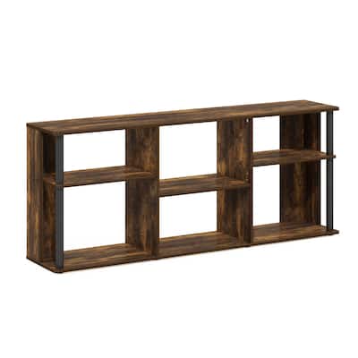 Furinno Classic TV Stand with Plastic Poles for TV up to 65-Inch