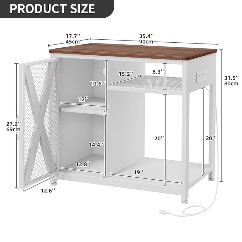 Moasis 50 Gallon Aquarium Stand with Power Outlets & LED Light