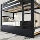 preview thumbnail 5 of 19, Scandinavian Twin Over Twin Bunk Bed With Twin-Size Trundle