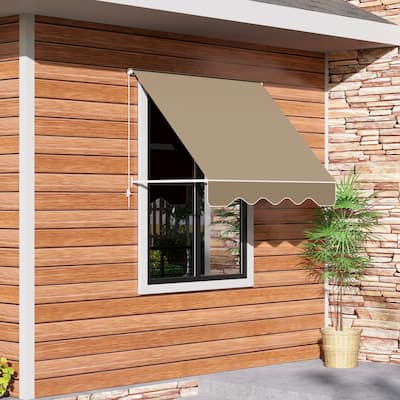 70.8"L x 86.5"W Wall Mounted Terrace Retractable Awning
