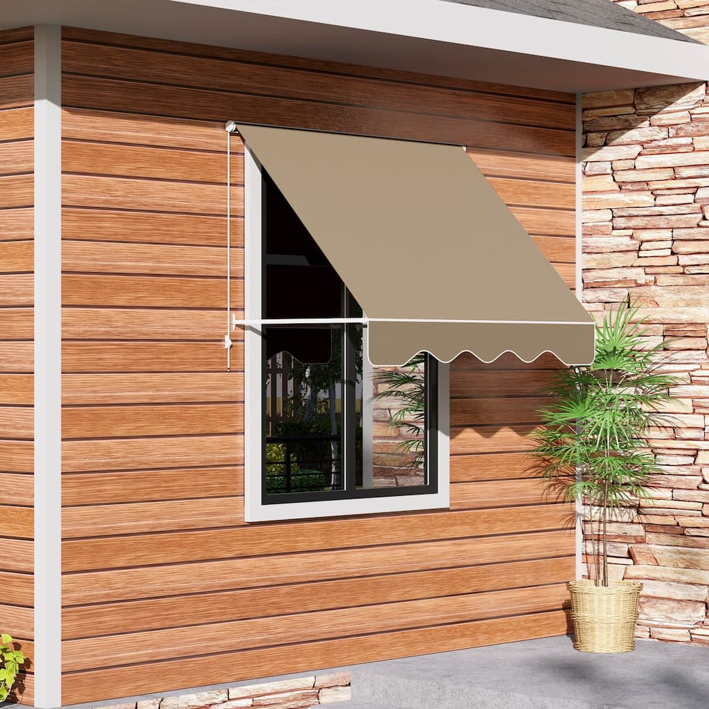 70.8"L x 86.5"W Wall Mounted Terrace Retractable Awning