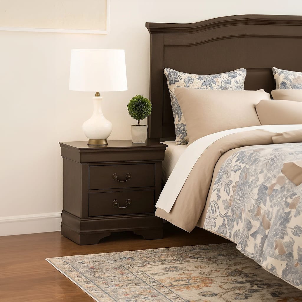 Wooden Solid Grey Night stand, Stained Gray