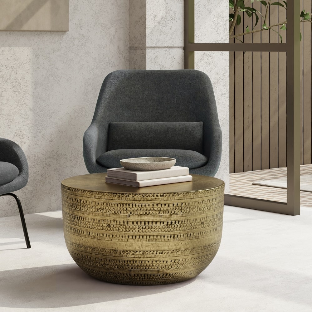 WYNDENHALL Jean 29.5 inch Wide Boho Metal Coffee Table & Fully Assembled