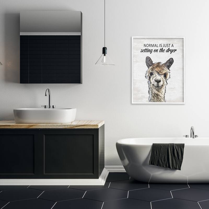Stupell Normal is Just Dyer Setting Framed Giclee Art Design By Lettered and Lined