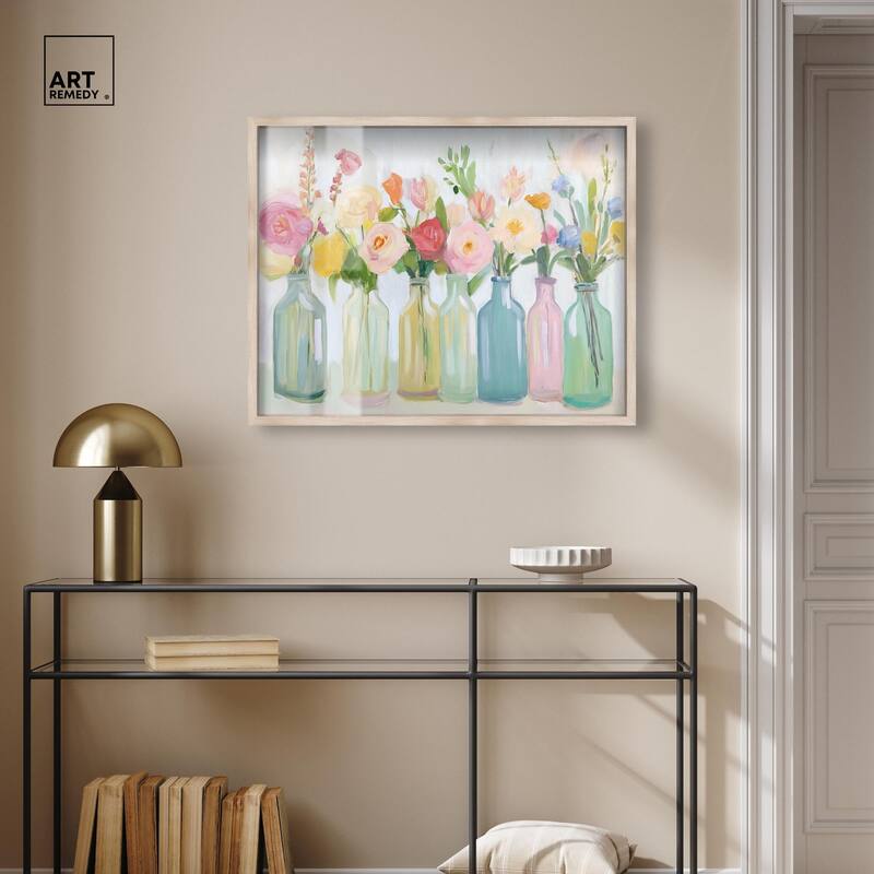Bottled Blooms Shadowbox by Art Remedy