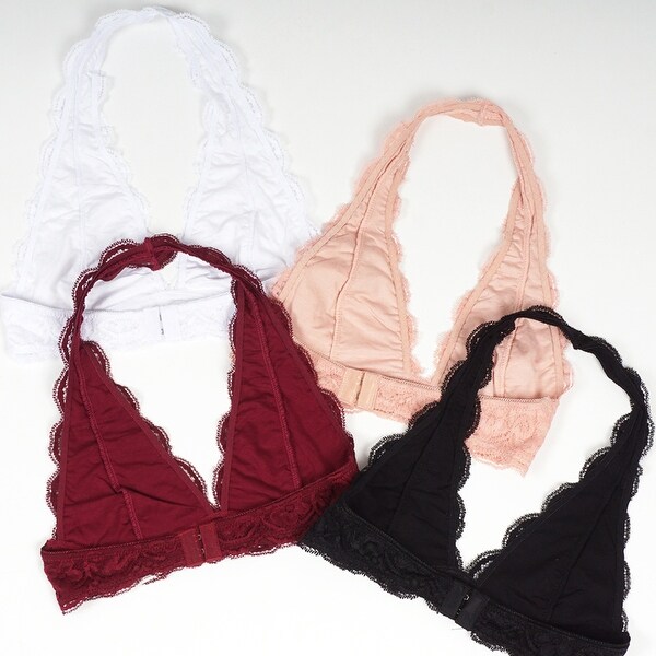 halter top lace bralette