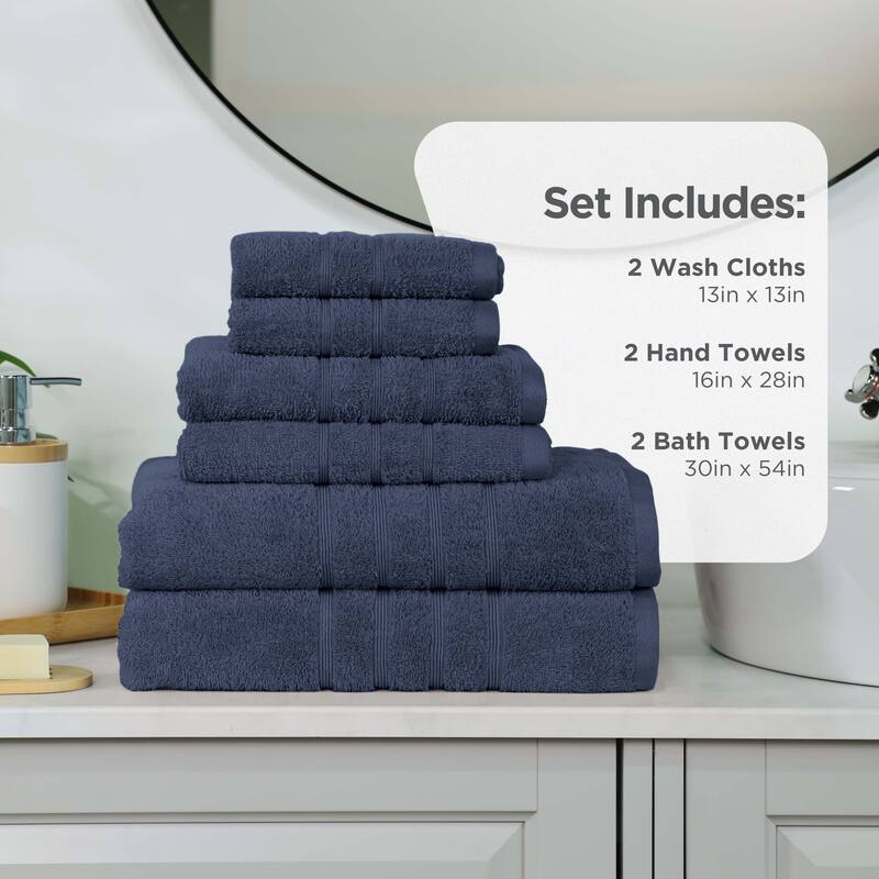 Martex Ultimate Performance Cotton Low-Lint Soft Absorbent Towel Set