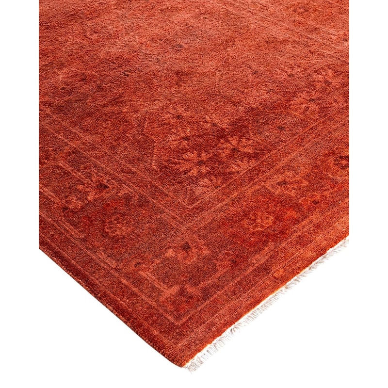 Contemporary Overdyed Wool Hand Knotted Runner - 2' 7" x 20' 10"