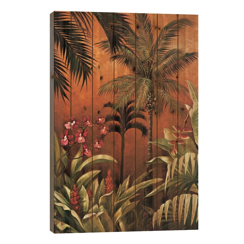 Ubud I Print On Wood by Rodolfo Jimenez - Multi-Color - 26x18x1.5