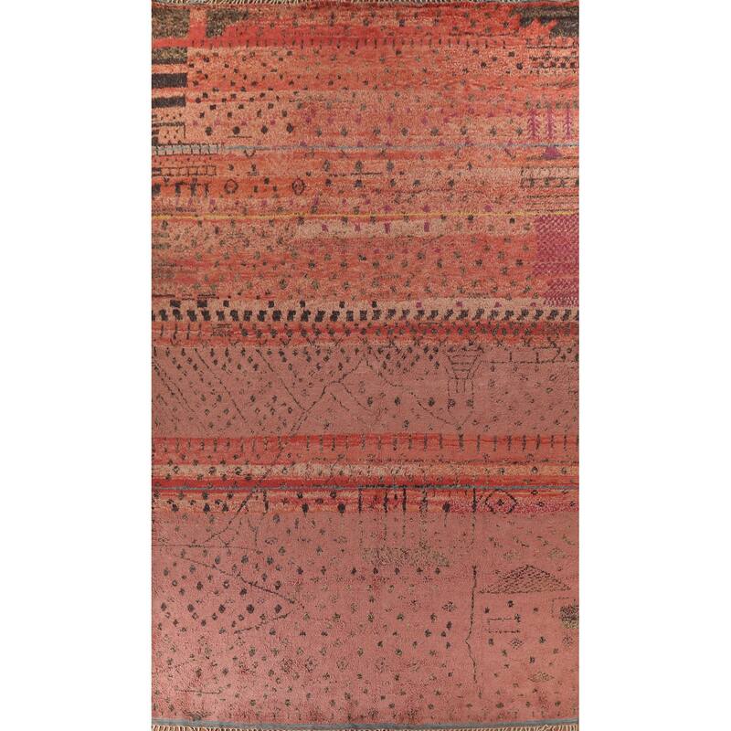 Moroccan Oriental Large Area Rug Handmade Wool Carpet - 11'4"x 19'5"