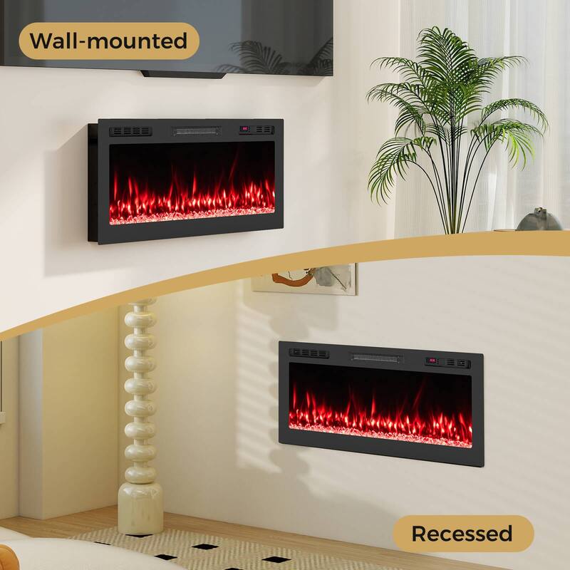 Costway 42" Smart WiFi Electric Fireplace Work with Alexa & Google - See Details