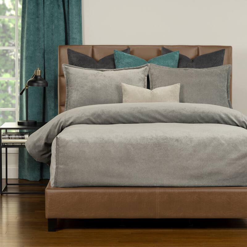 Mixology Padma 7 Piece Bedcap Comforter Set - Smoke - Queen