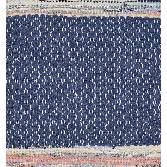 Sevita Meldi Bohemian Diamond Blue/Multicoloured Cotton Blend Throw Pillow