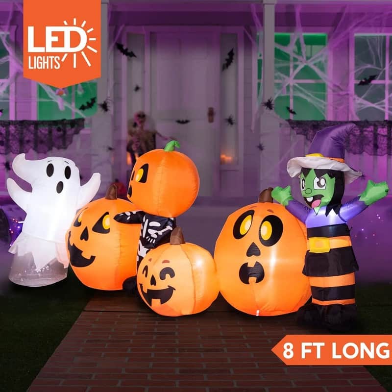 Joyfy 8 FT Inflatable Halloween Pumpkin and Characters