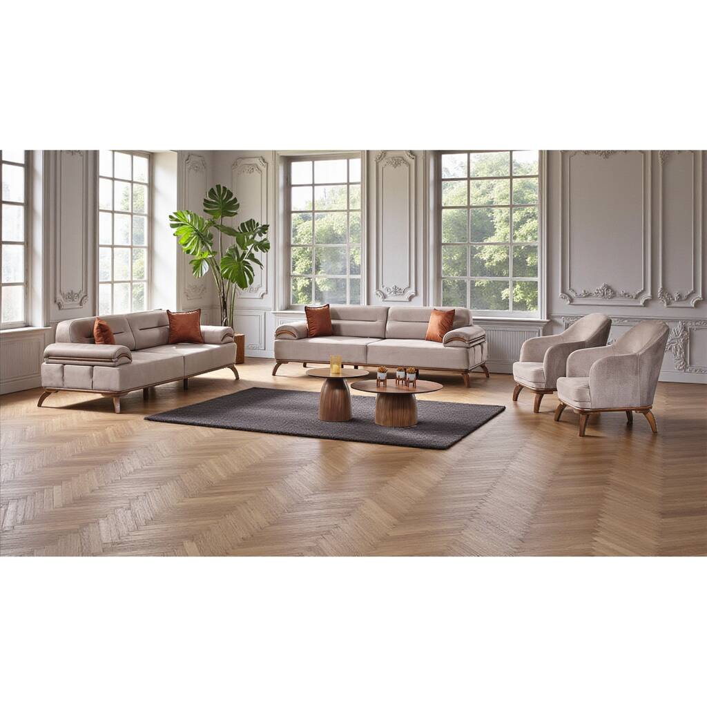 Stonewick 4 Pieces Living Room Sets 2 Sofa 2 Chair