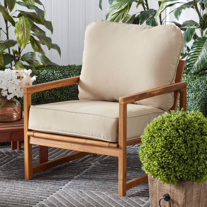 Outdoor 2-Piece Reversible Deep Seat Cushion Set (Cushions Only)