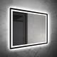 Wall Mounted Back Light Bathroom Framed LED Mirror Anti- Fog With Dimmable Light Touch Sensor And Memory Function